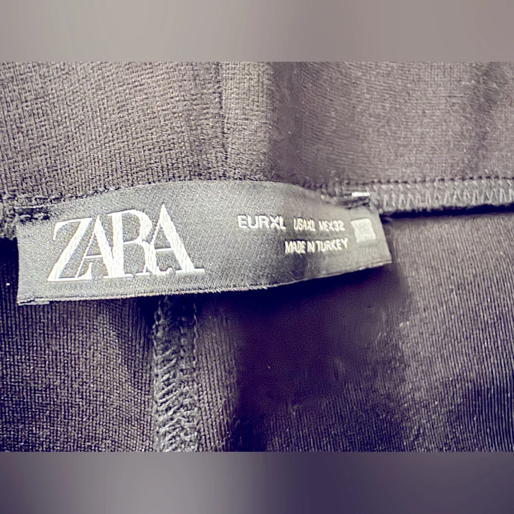 Zara black military equestrian style leggings pants Skinny Stretch - Picture 5 of 5